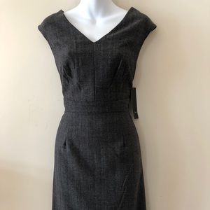 NWT gray herringbone pattern sheath dress